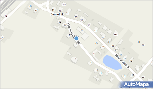 Jamielnik, Królowej Jadwigi, 4, mapa Jamielnik
