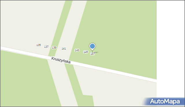 Jamno, Kruszyńska, 147, mapa Jamno