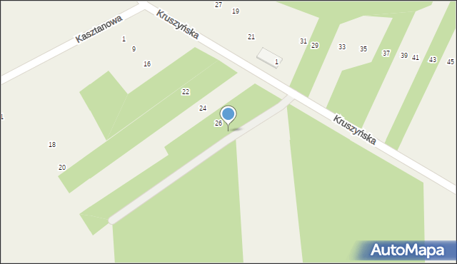 Jamno, Kruszyńska, 28, mapa Jamno