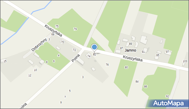 Jamno, Kruszyńska, 82, mapa Jamno