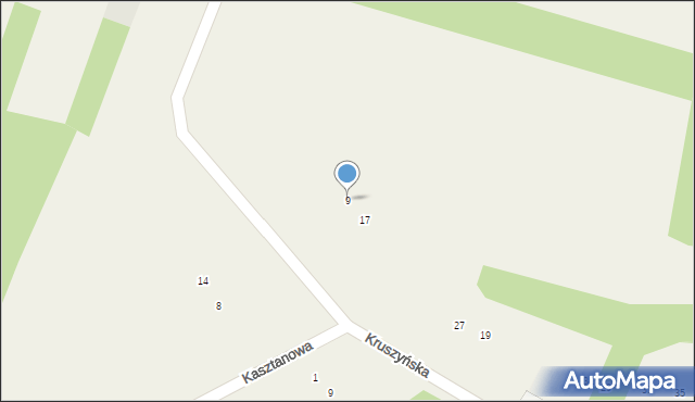 Jamno, Kruszyńska, 9, mapa Jamno