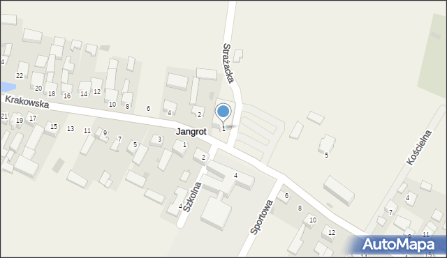Jangrot, Krakowska, 1, mapa Jangrot