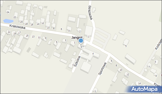 Jangrot, Krakowska, 2, mapa Jangrot