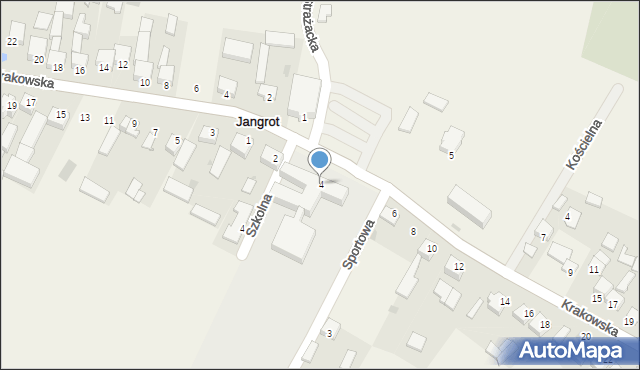 Jangrot, Krakowska, 4, mapa Jangrot