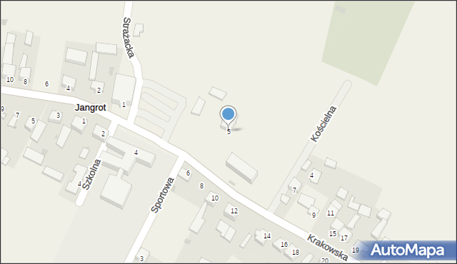 Jangrot, Krakowska, 5, mapa Jangrot