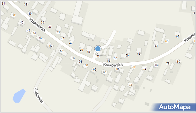 Jangrot, Krakowska, 53, mapa Jangrot