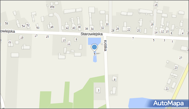 Janików, Krótka, 5, mapa Janików