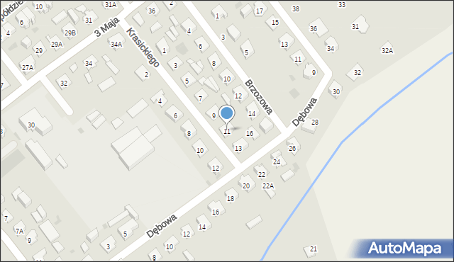 Janowiec Wielkopolski, Krasickiego Ignacego, bp., 11, mapa Janowiec Wielkopolski