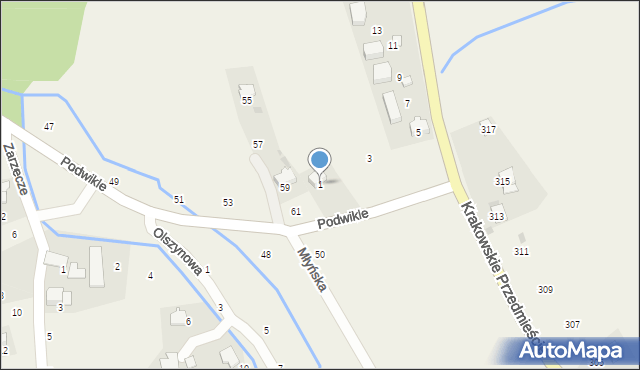Januszowice, Krakowska, 1, mapa Januszowice