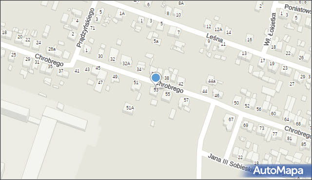 Jarocin, Króla Bolesława Chrobrego, 53, mapa Jarocin