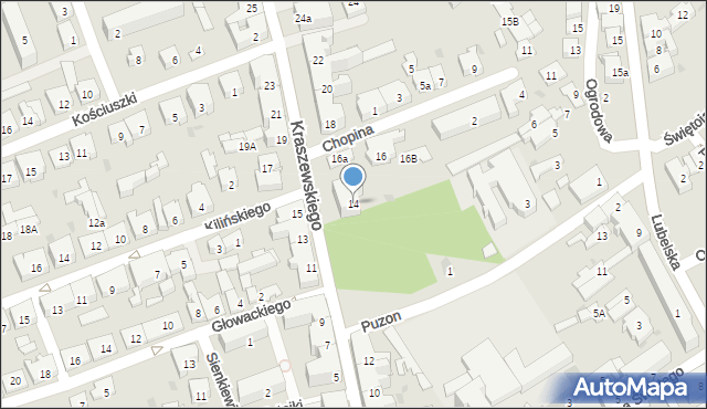 Jarosław, Kraszewskiego Józefa Ignacego, 14, mapa Jarosławia