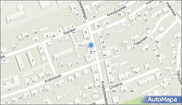 Jarosław, Kraszewskiego Józefa Ignacego, 25, mapa Jarosławia