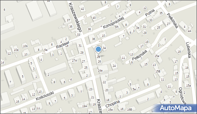 Jarosław, Kraszewskiego Józefa Ignacego, 28, mapa Jarosławia