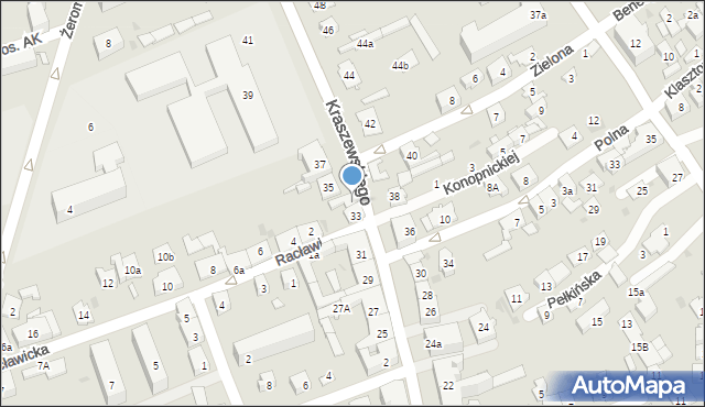 Jarosław, Kraszewskiego Józefa Ignacego, 33a, mapa Jarosławia