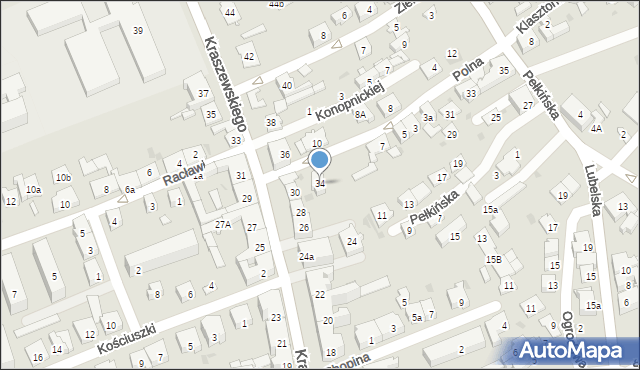 Jarosław, Kraszewskiego Józefa Ignacego, 34, mapa Jarosławia