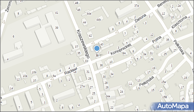 Jarosław, Kraszewskiego Józefa Ignacego, 38, mapa Jarosławia