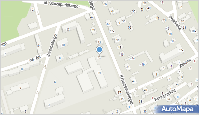 Jarosław, Kraszewskiego Józefa Ignacego, 41, mapa Jarosławia