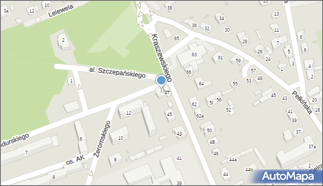 Jarosław, Kraszewskiego Józefa Ignacego, 47a, mapa Jarosławia