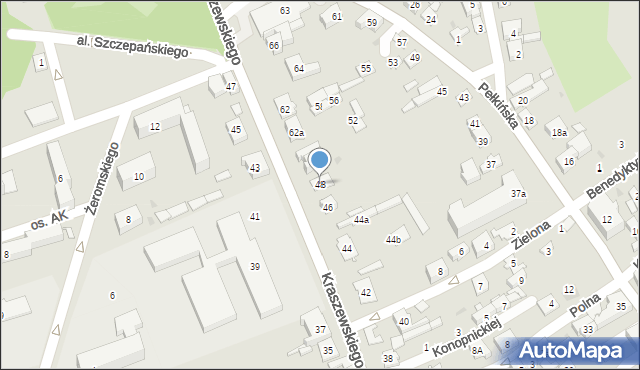 Jarosław, Kraszewskiego Józefa Ignacego, 48, mapa Jarosławia