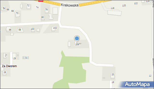 Jaśkowice, Krakowska, 104, mapa Jaśkowice