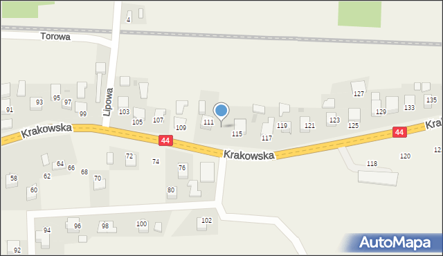 Jaśkowice, Krakowska, 113, mapa Jaśkowice