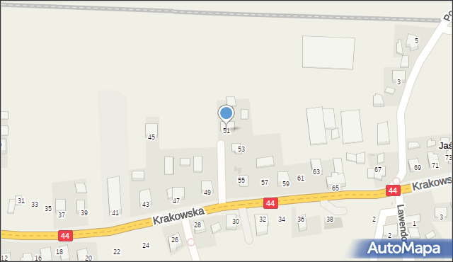 Jaśkowice, Krakowska, 51, mapa Jaśkowice