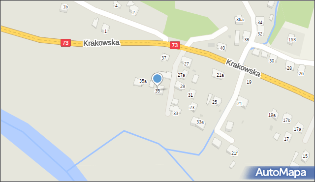 Jasło, Krakowska, 35, mapa Jasła