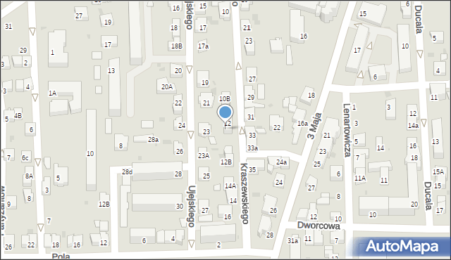 Jasło, Kraszewskiego Józefa Ignacego, 12A, mapa Jasła