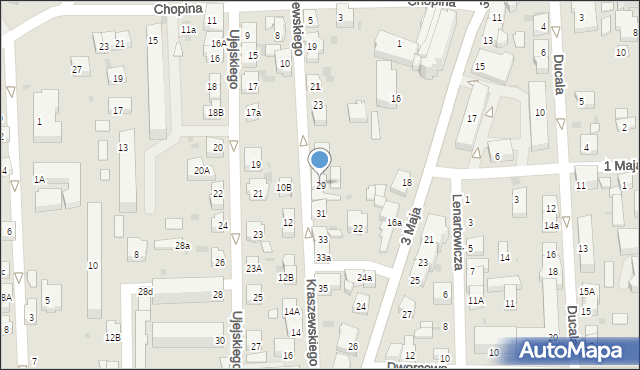 Jasło, Kraszewskiego Józefa Ignacego, 29, mapa Jasła