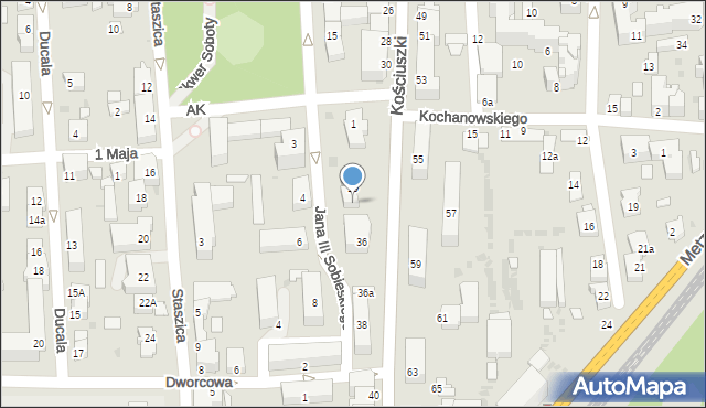 Jasło, Króla Jana III Sobieskiego, 21, mapa Jasła