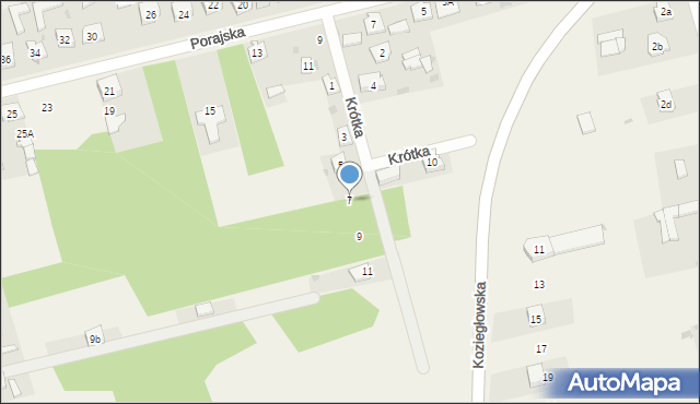 Jastrząb, Krótka, 7, mapa Jastrząb