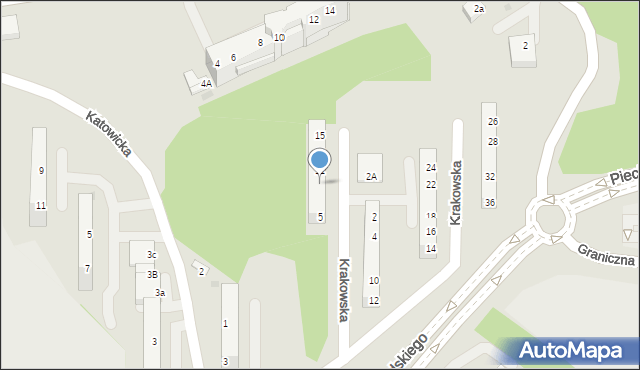 Jastrzębie-Zdrój, Krakowska, 9, mapa Jastrzębie-Zdrój