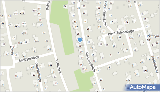 Jastrzębie-Zdrój, Kraszewskiego Józefa Ignacego, 21, mapa Jastrzębie-Zdrój