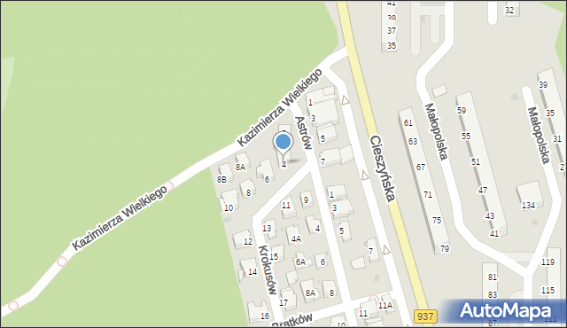 Jastrzębie-Zdrój, Krokusów, 4, mapa Jastrzębie-Zdrój