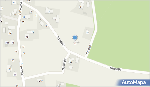 Jawiszowice, Krucza, 13, mapa Jawiszowice