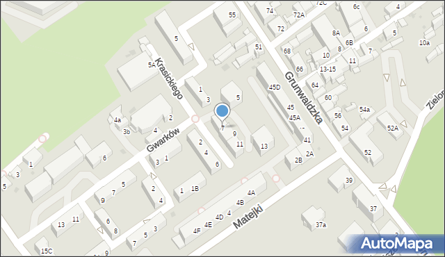 Jaworzno, Krasickiego Ignacego, bp., 7, mapa Jaworzno