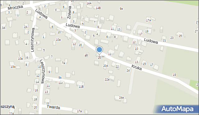 Jaworzno, Kruka Józefa, 20, mapa Jaworzno