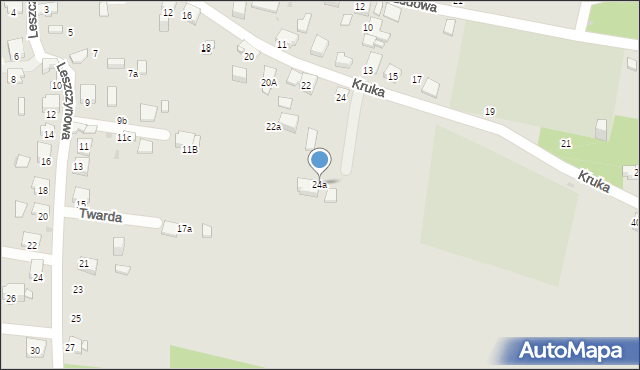 Jaworzno, Kruka Józefa, 24a, mapa Jaworzno