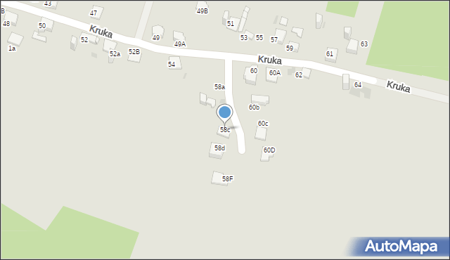 Jaworzno, Kruka Józefa, 58c, mapa Jaworzno