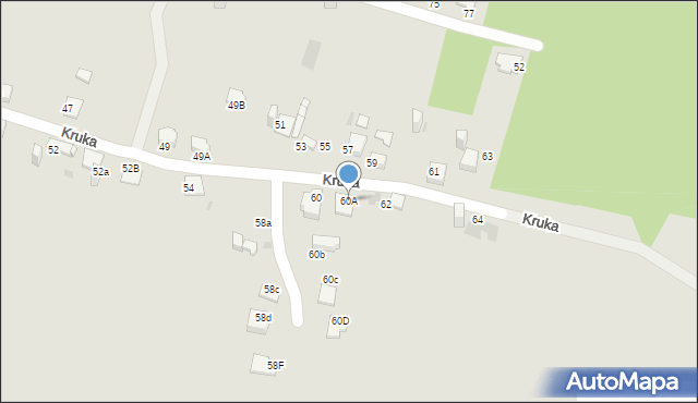 Jaworzno, Kruka Józefa, 60A, mapa Jaworzno