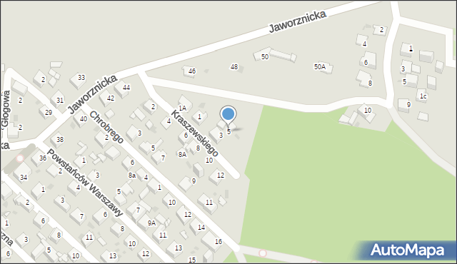 Jaworzno, Kraszewskiego Józefa Ignacego, 5, mapa Jaworzno