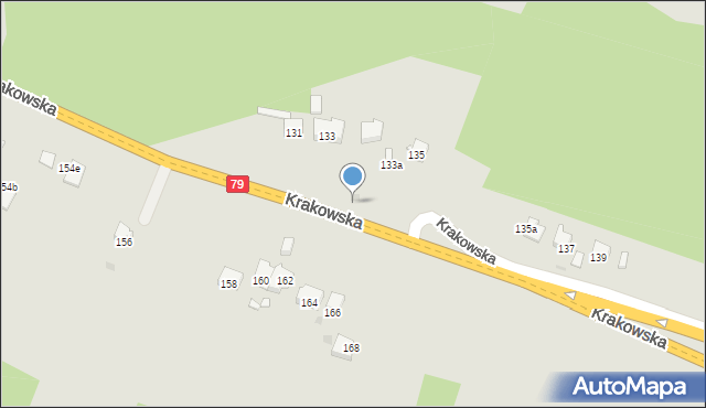 Jaworzno, Krakowska, 133b, mapa Jaworzno