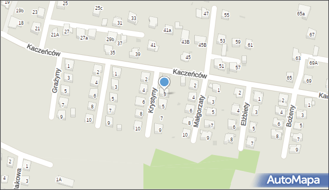 Jaworzno, Krystyny, 3, mapa Jaworzno