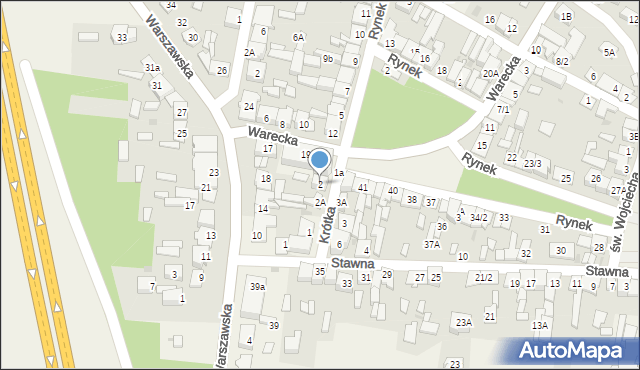 Jedlińsk, Krótka, 2, mapa Jedlińsk