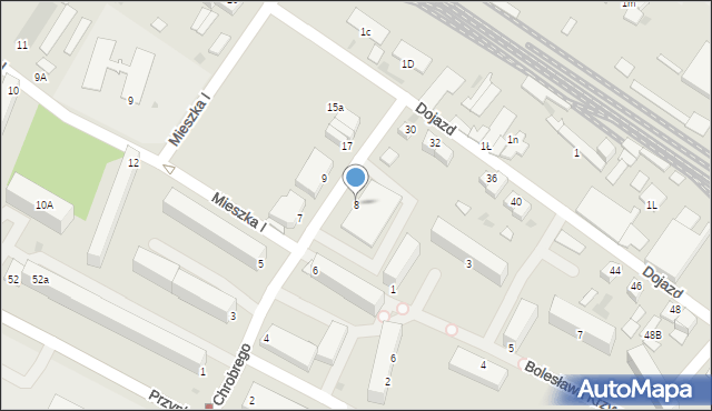 Jędrzejów, Króla Bolesława Chrobrego, 8, mapa Jędrzejów