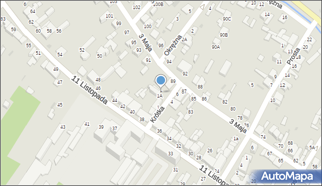 Jędrzejów, Krótka, 3, mapa Jędrzejów