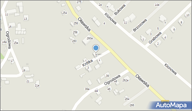 Jelcz-Laskowice, Krótka, 2, mapa Jelcz-Laskowice