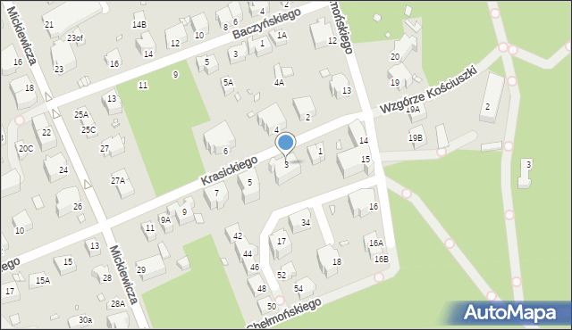 Jelenia Góra, Krasickiego Ignacego, bp., 3, mapa Jelenia Góra