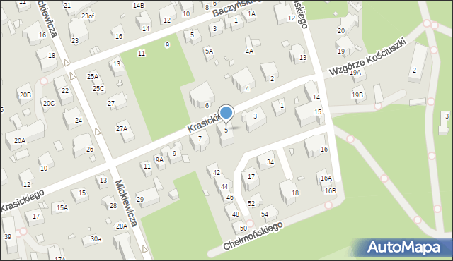 Jelenia Góra, Krasickiego Ignacego, bp., 5, mapa Jelenia Góra