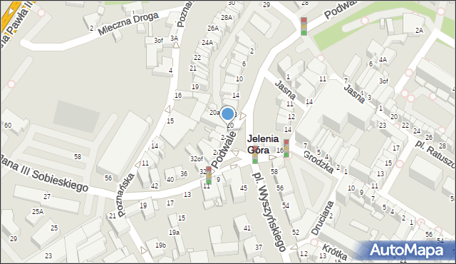 Jelenia Góra, Króla Jana III Sobieskiego, 22, mapa Jelenia Góra